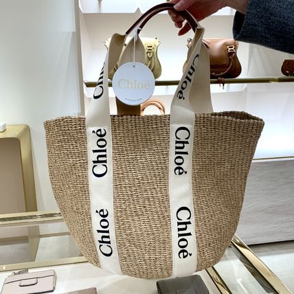 【Chloe】WOODY ラージ バスケット かごバッグ