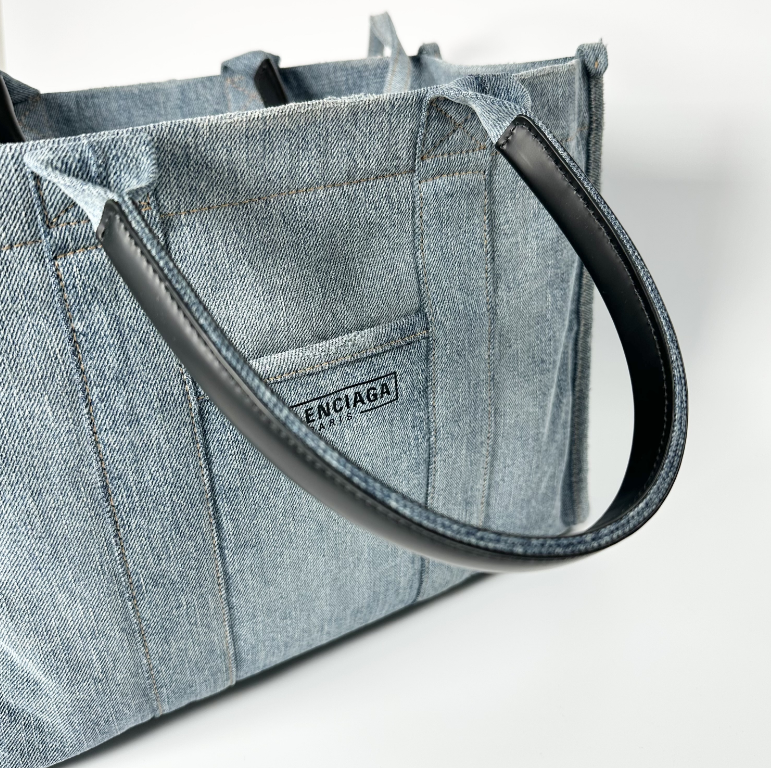 【国内即発】BALENCIAGA/ハードウェア デニム ミディアムトート