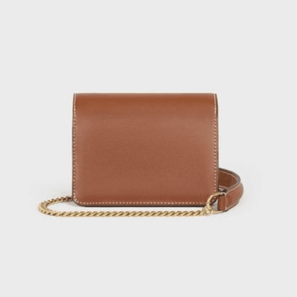 CELINE★CARD HOLDER WITH CUIR CHAIN