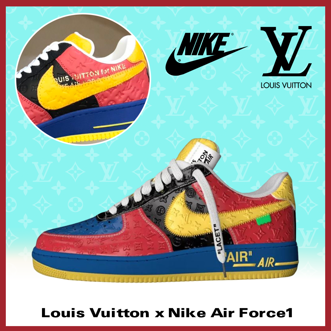 【新商品発売】【今年の新商品】Louis Vuitton Nike Air Force 1 Low By Virgil Abloh Black Metallic Silver【本物保証】【代金引換】