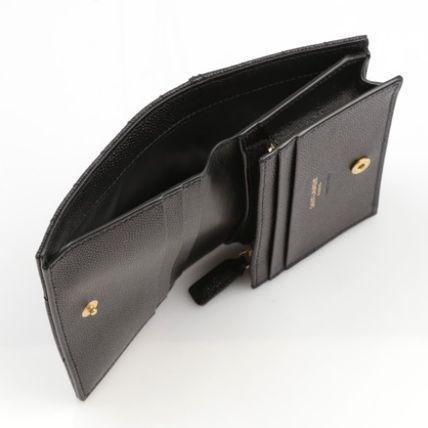 【Y S L】LOU マテラッセ二つ折り財布 ブラック (64107806)