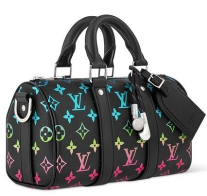 【カラフルグラデ モノグラム/黒】Louis Vuitton キーポル25B