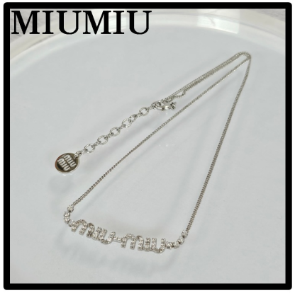 ☆関税込☆MIUMIU★クリスタルメタルネックレス★