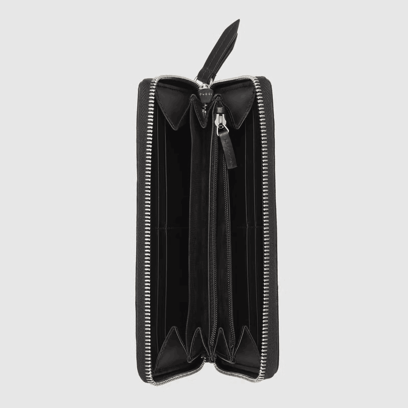 スネーク プリント GGスプリーム キャンバス ジップアラウンドウォレット