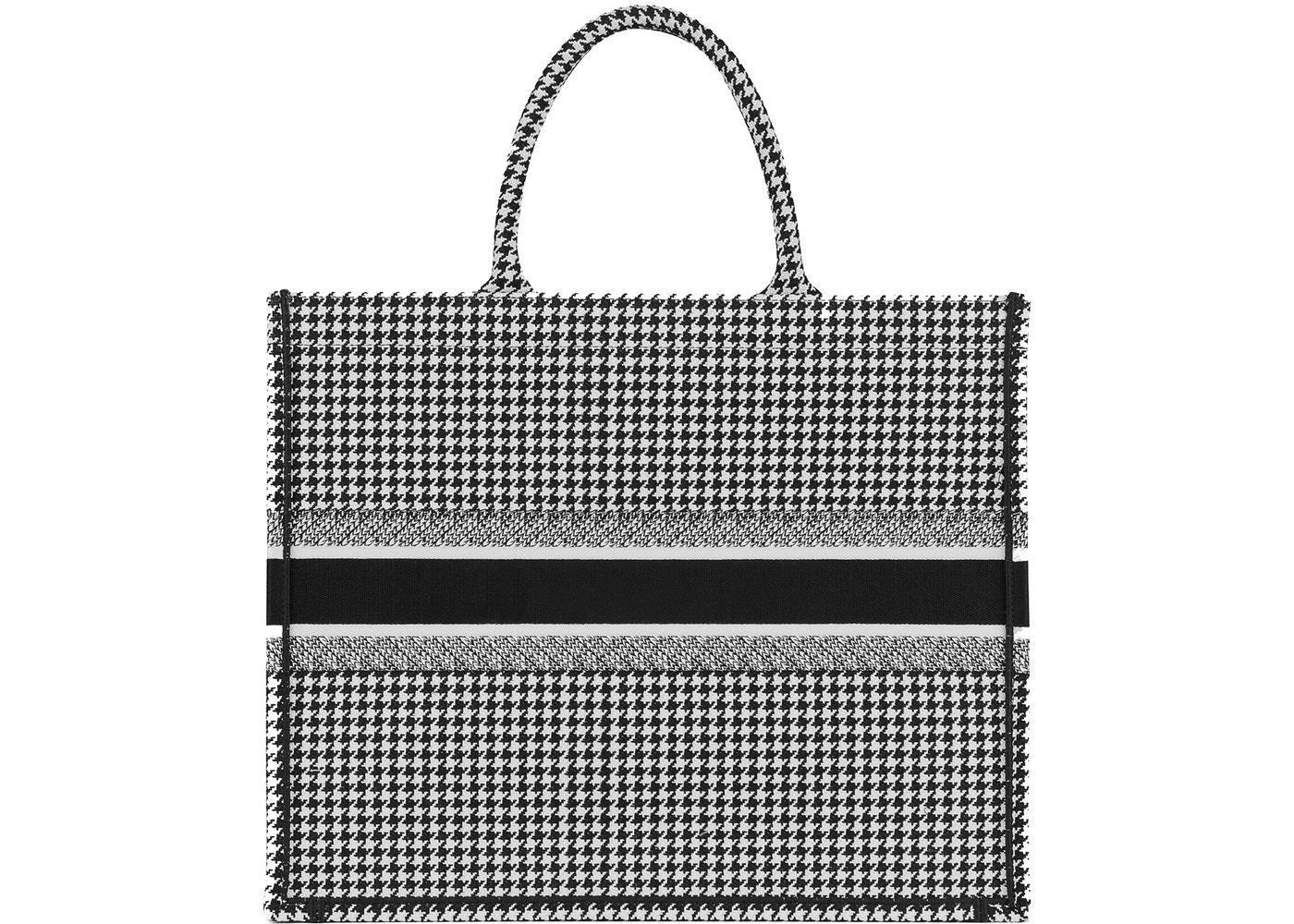 DIOR 直営店 名入れOK! BOOK TOTE ミディアム トート 千鳥格子
