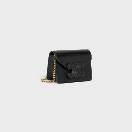 CELINE★CARD HOLDER WITH CUIR CHAIN