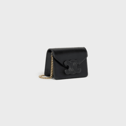 CELINE★CARD HOLDER WITH CUIR CHAIN