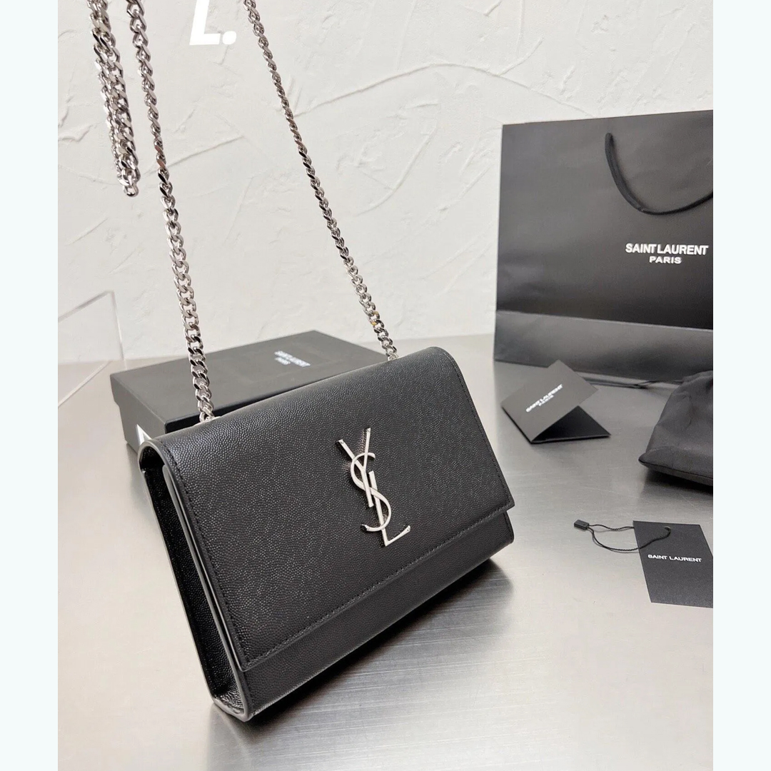 Saint Laurent◎Kate チェーンウォレット 695111BOW0J1000