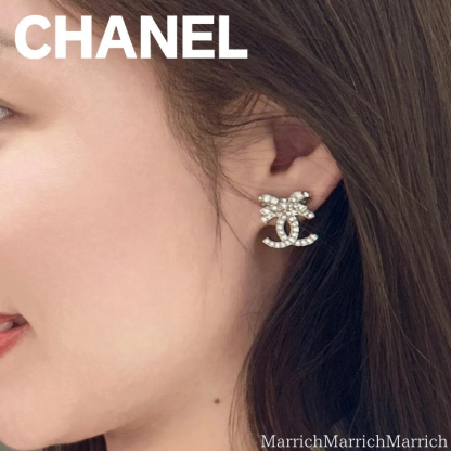 2３S《ロゴ＆リボン》CHANEL ♡ ピアス