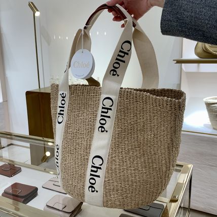 【Chloe】WOODY ラージ バスケット かごバッグ