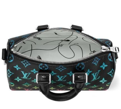 【カラフルグラデ モノグラム/黒】Louis Vuitton キーポル25B