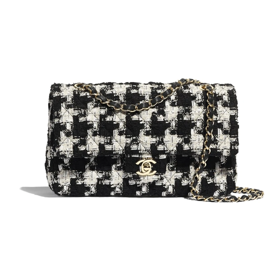 ★オシャレツイード【 CHANEL 】クラシック ハンドバッグ