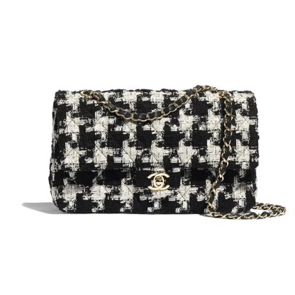★オシャレツイード【 CHANEL 】クラシック ハンドバッグ