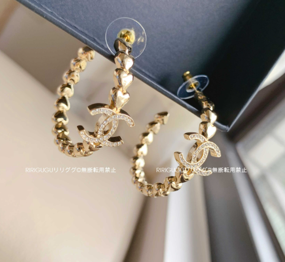 (シャネル)ABA269☆丸形CCロゴ ☆ピアス　ハート