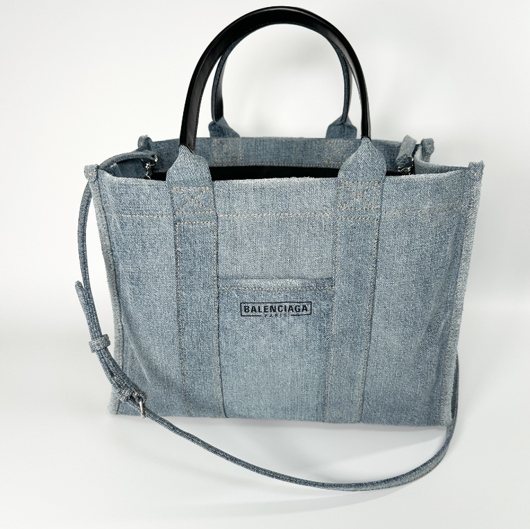【国内即発】BALENCIAGA/ハードウェア デニム ミディアムトート