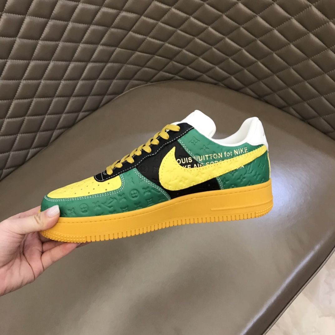 【新商品発売】【今年の新商品】Louis Vuitton Nike Air Force 1 Low By Virgil Abloh Black Metallic Silver【本物保証】【代金引換】