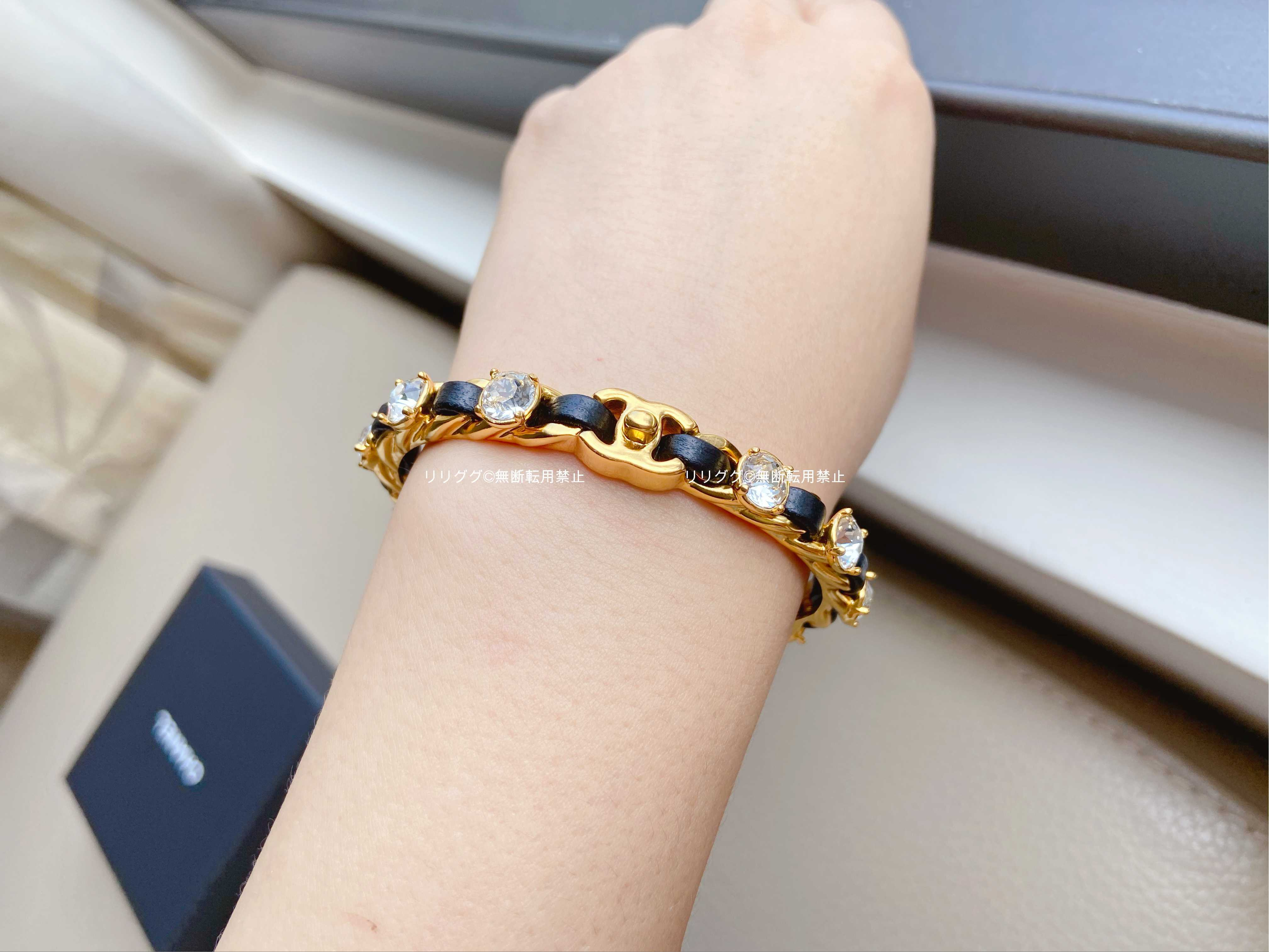 (シャネル)AB4267☆ブレスレット　バングル☆パールとレザー