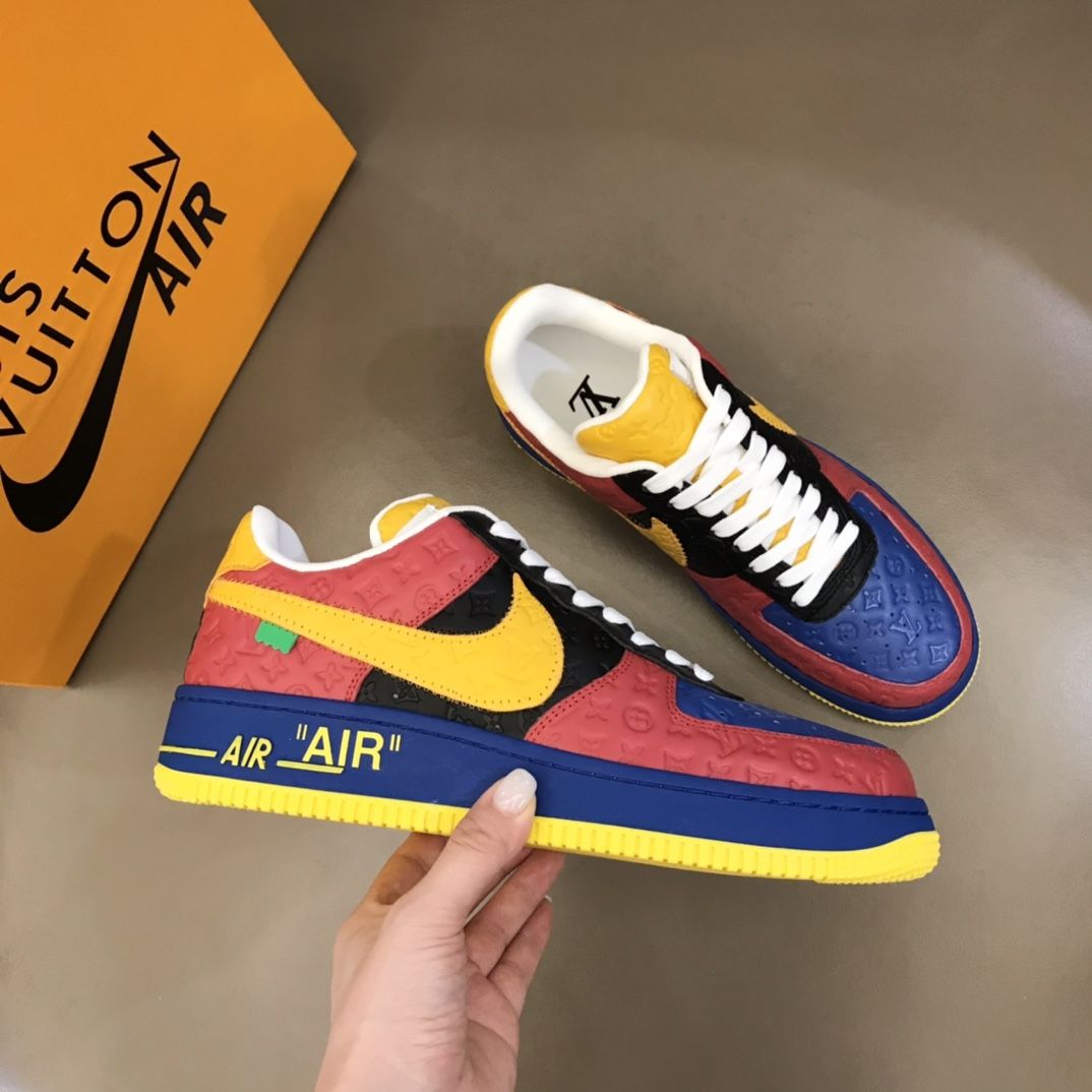 【新商品発売】【今年の新商品】Louis Vuitton Nike Air Force 1 Low By Virgil Abloh Black Metallic Silver【本物保証】【代金引換】