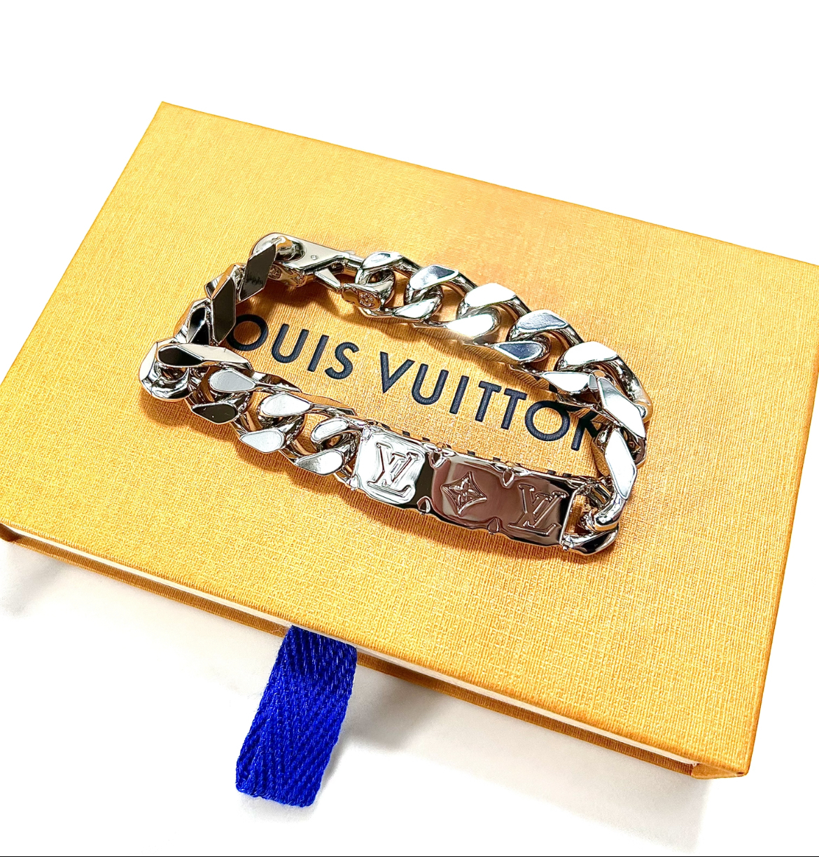 国内即発 Louis Vuitton LV チェーンブレスレット モノブラム