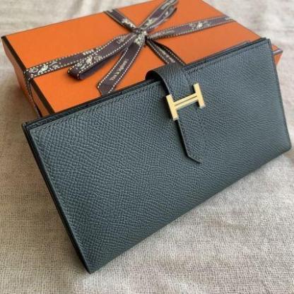 【 特別なオファー】【入手困難★超レア】エルメス Bearn べアン スフレ 長財布 黒