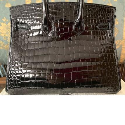 HERMES バーキン25 ポロサス クロコダイル ニロティカス 黒G金具