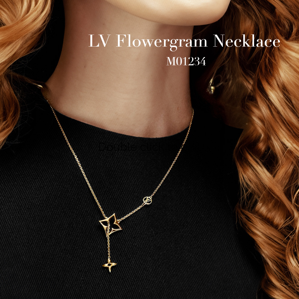 今季新作*LVロゴフラワーグラムゴールドネックレス M01234