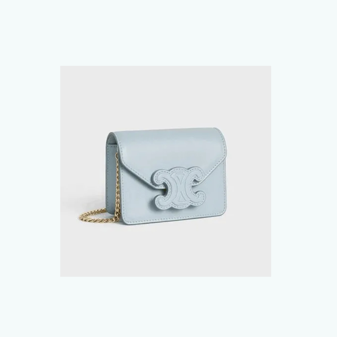 CELINE★CARD HOLDER WITH CUIR CHAIN
