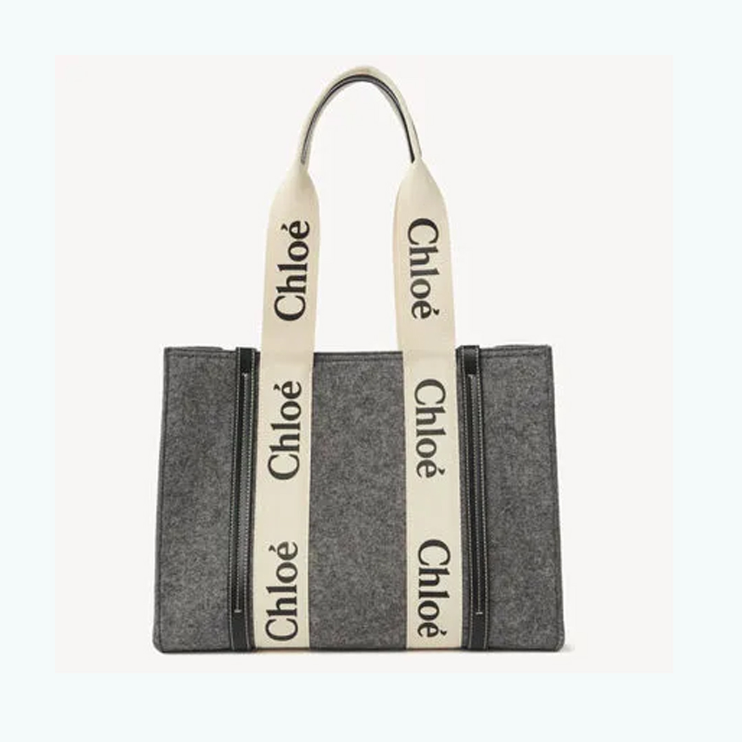 【Chloe】　WOODY　ミディアムトートバッグ