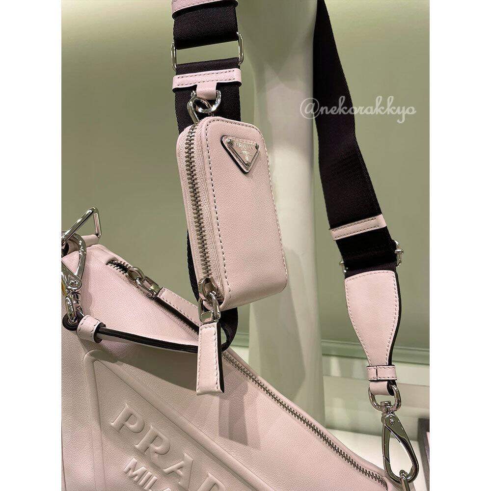 Prada☆Leather Prada Triangle shoulder bagユニセックス☆送込
