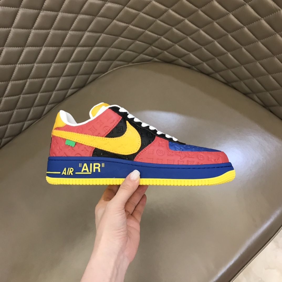 【新商品発売】【今年の新商品】Louis Vuitton Nike Air Force 1 Low By Virgil Abloh Black Metallic Silver【本物保証】【代金引換】