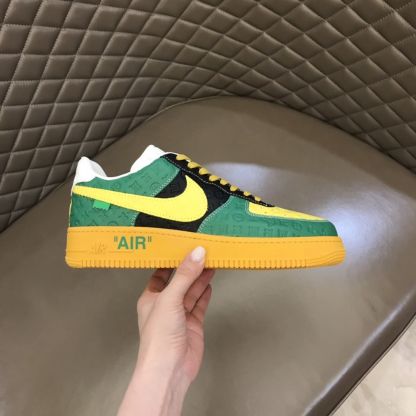 【新商品発売】【今年の新商品】Louis Vuitton Nike Air Force 1 Low By Virgil Abloh Black Metallic Silver【本物保証】【代金引換】