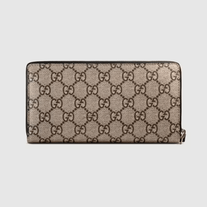 スネーク プリント GGスプリーム キャンバス ジップアラウンドウォレット