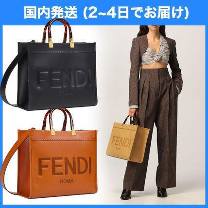 国内即発☆FENDI サンシャイン ミディアム トート バッグ レザー