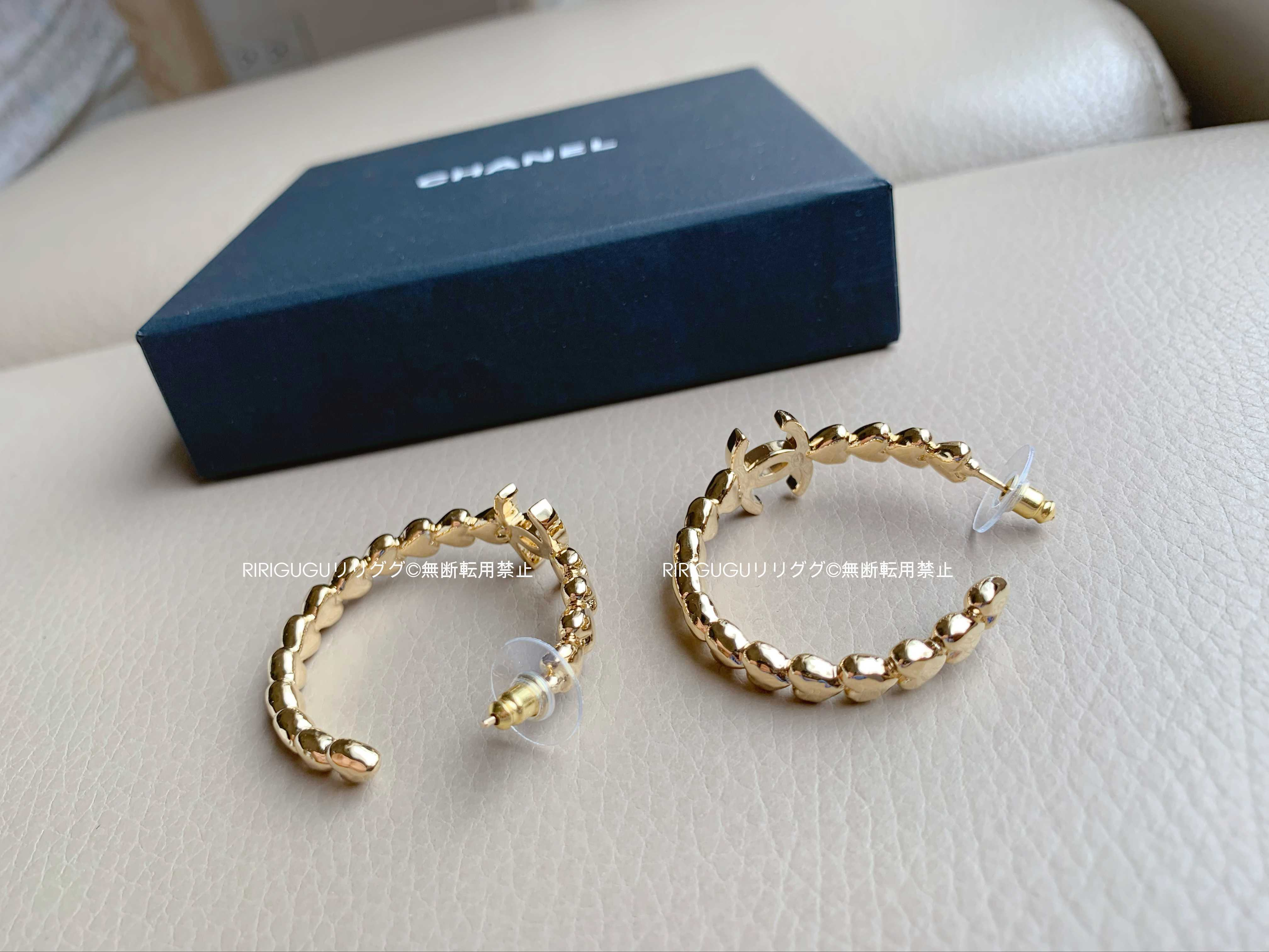 (シャネル)ABA269☆丸形CCロゴ ☆ピアス　ハート