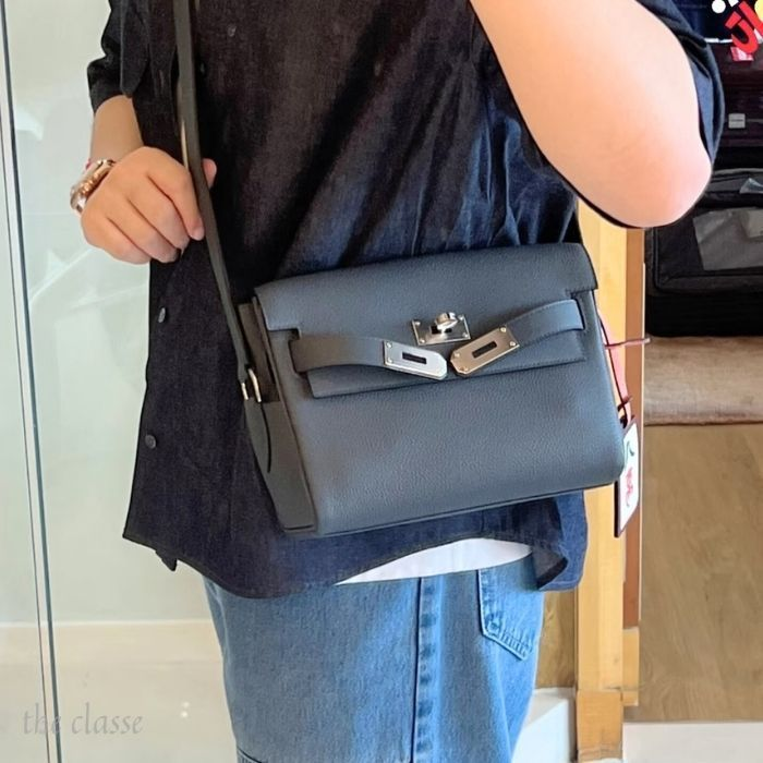 【上質なグレー】HERMES ケリー メッセンジャー PM