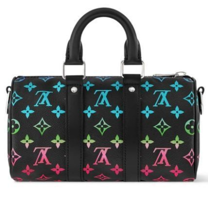 【カラフルグラデ モノグラム/黒】Louis Vuitton キーポル25B