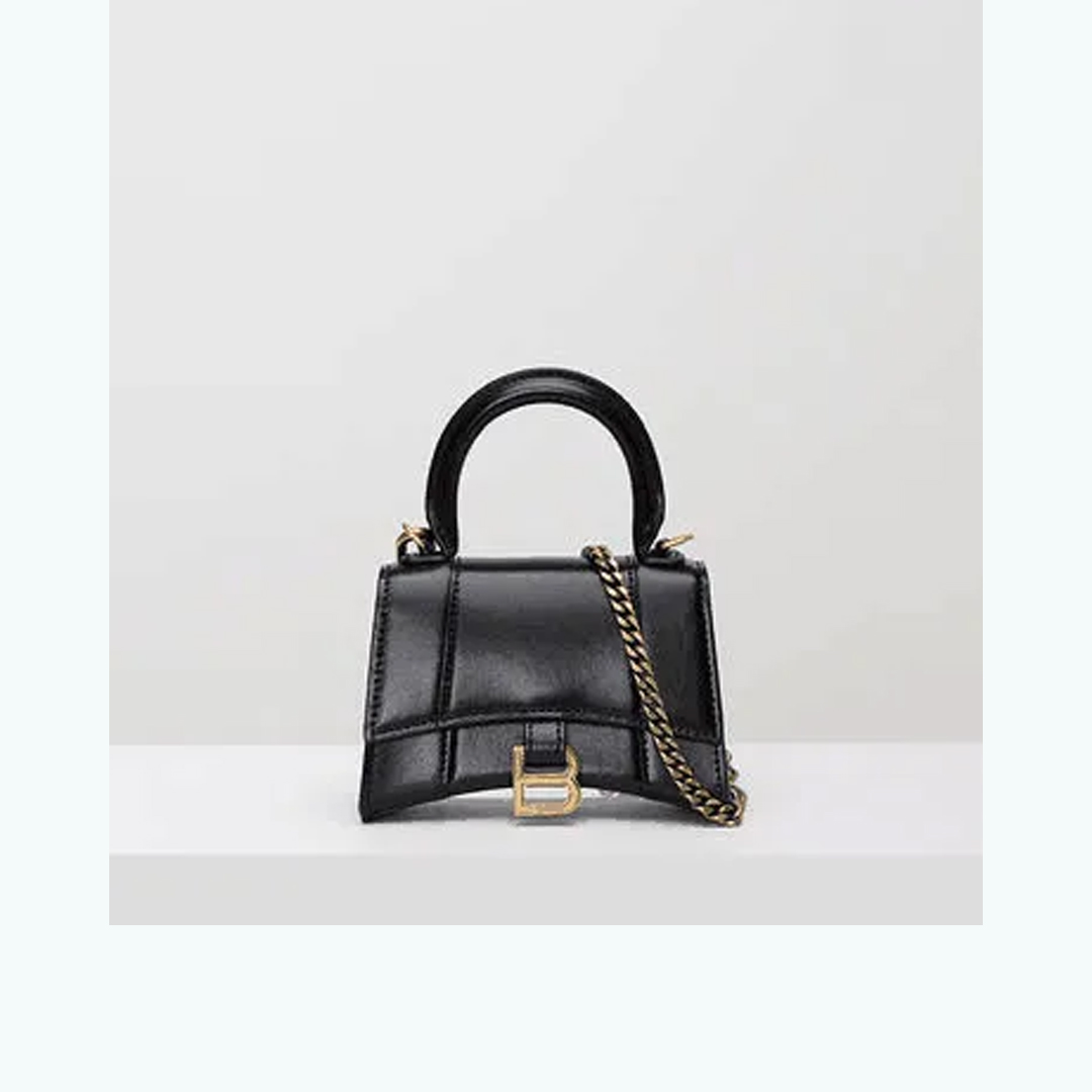 関税負担なし☆BALENCIAGA HOURGLASS ミニ TOP HANDLE バッグ