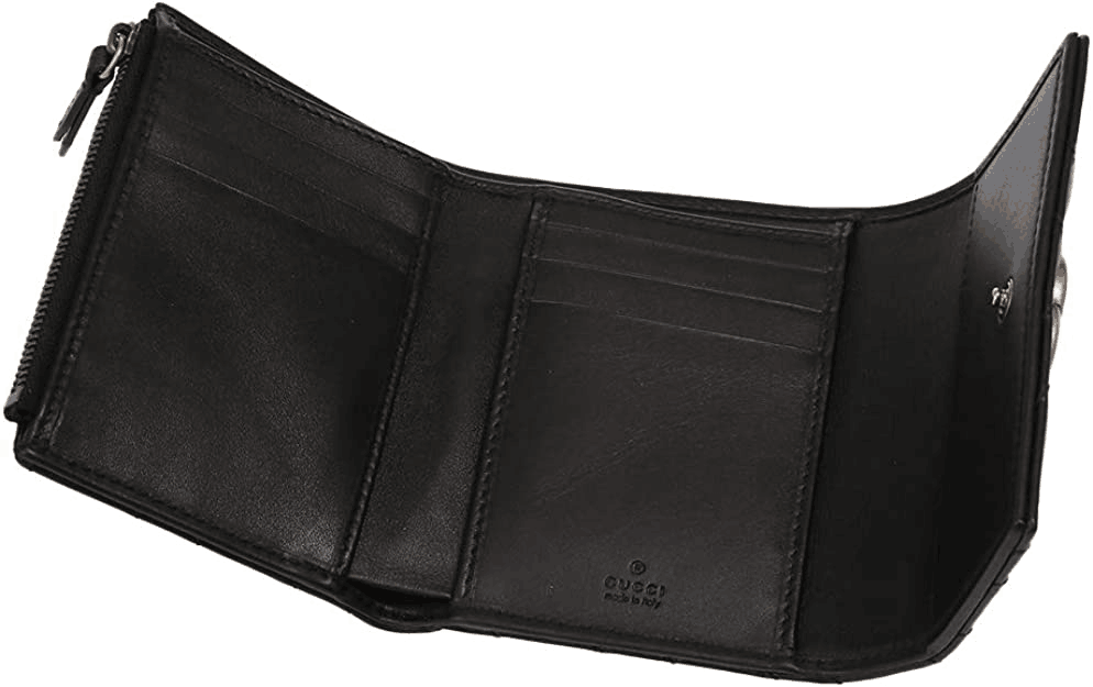 グッチ GUCCI 財布 三つ折り財布 474802 DTD1T ブラック 特別送料無料 GG マーモント シェブロン キルティング レザー コンパクト ウォレット レディース ブランド 通販 2021AW