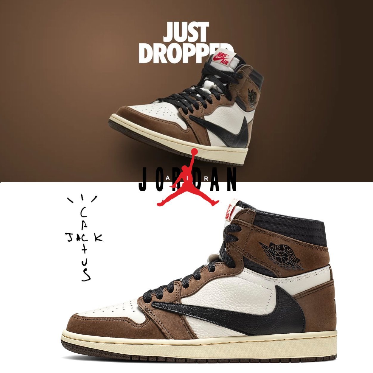Travis Scott x Air Jordan 1 Retro High OG "Cactus Jack"