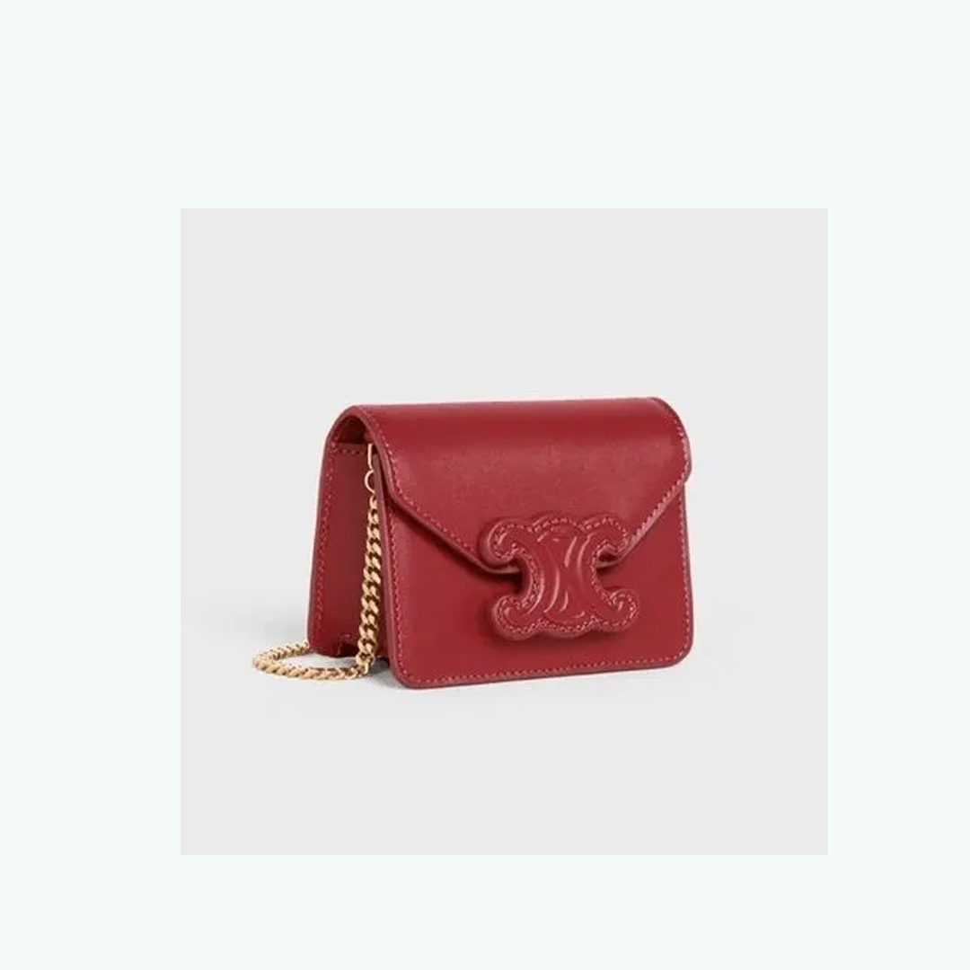 CELINE★CARD HOLDER WITH CUIR CHAIN