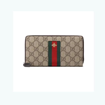 GG(グッチ) ウェブ GGスプリーム キャンバス ジップアラウンドウォレット