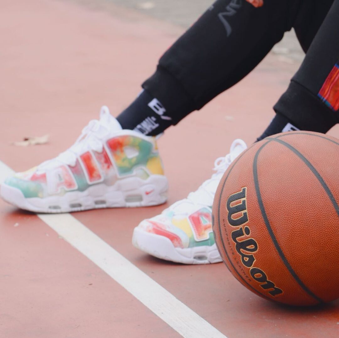 ナイキエアモアアップテンポ「96UK」絞り染めヨーロピアンリミテッド