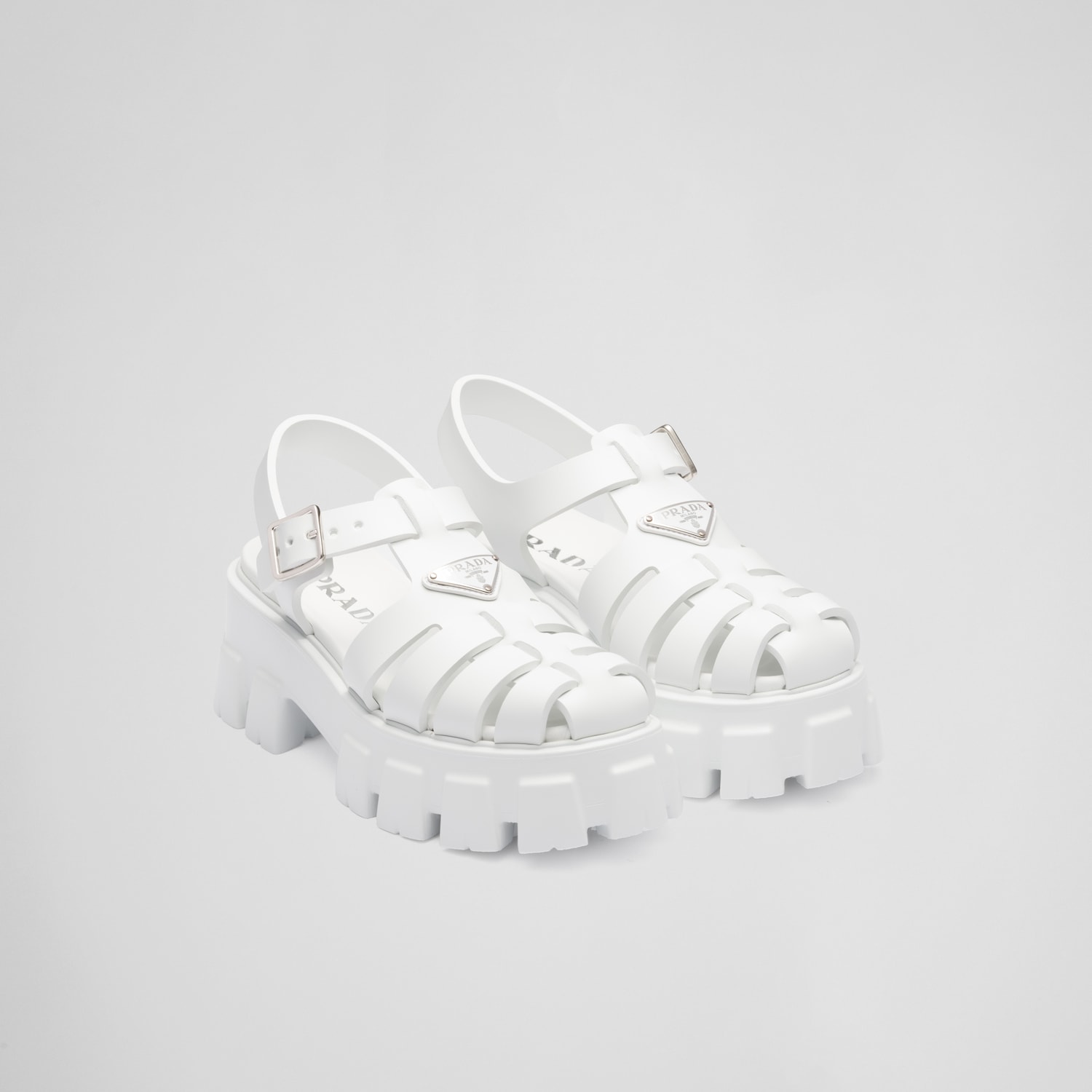 【PRADA】フォーム ラバー サンダル 厚底 ロゴ プラダ 靴