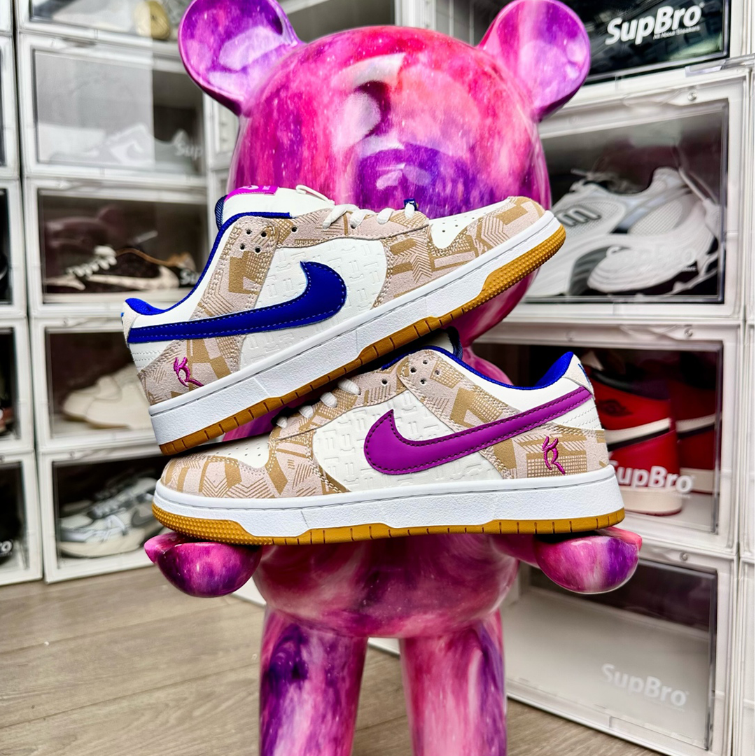 Rayssa Leal × Nike SB Dunk Low PRM "Pure Platinum and Vivid Purple"
