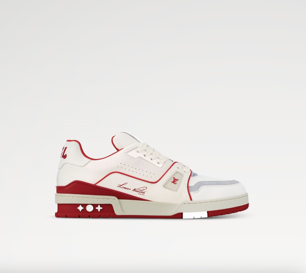 Louis Vuitton Trainer #54 Signature White Red 