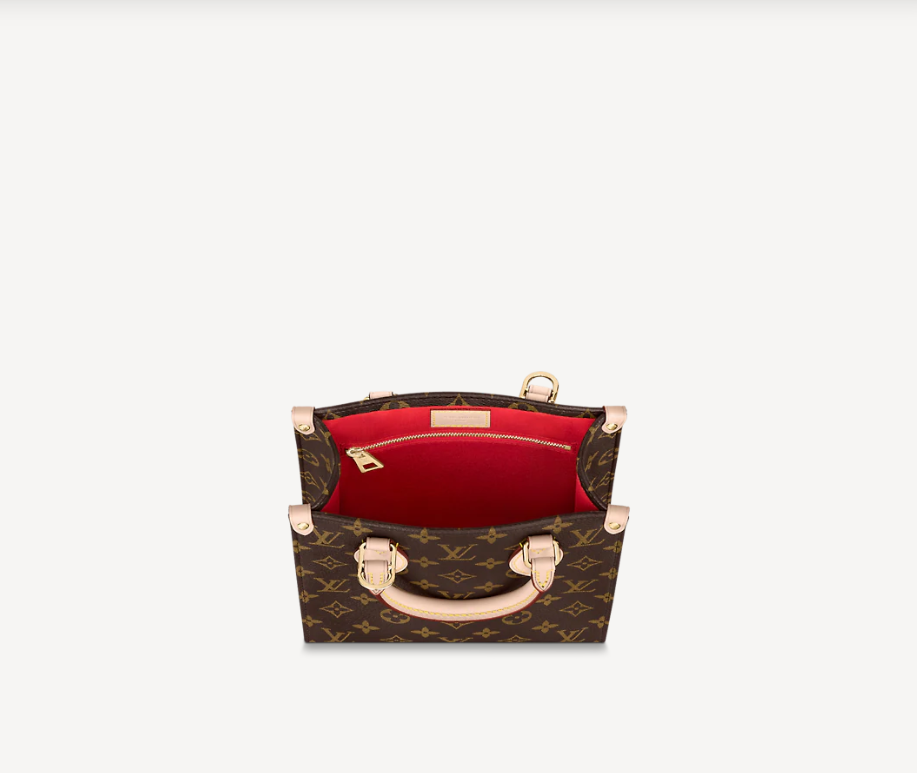 【新品】 ルイヴィトン サックプラBB モノグラム レザー ブラウン ゴールド金具 ハンドバッグ トートバッグ ショルダーバッグ 2WAY