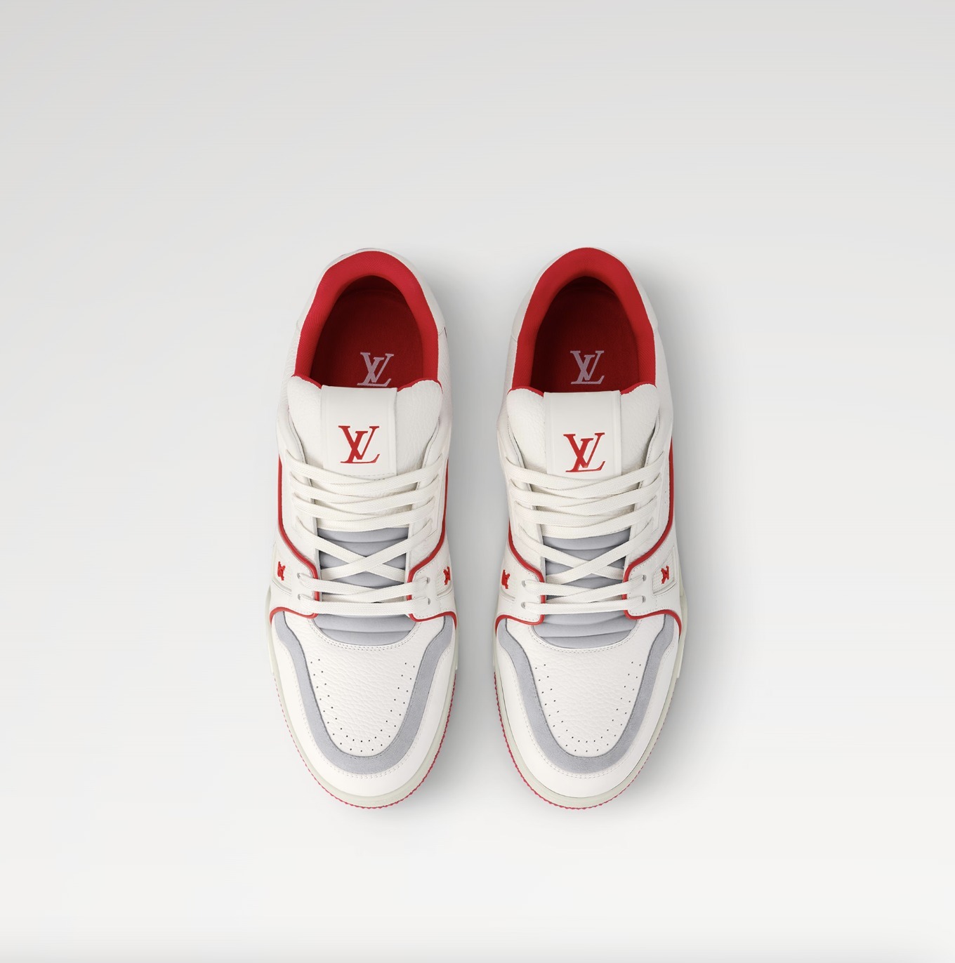 Louis Vuitton Trainer #54 Signature White Red 