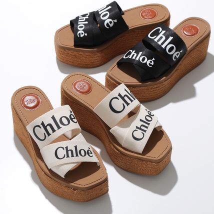 Chloe ウェッジミュール サンダル CHC21U44908 WOODY 厚底