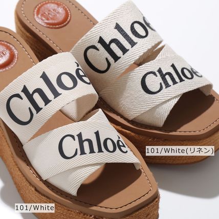 Chloe ウェッジミュール サンダル CHC21U44908 WOODY 厚底
