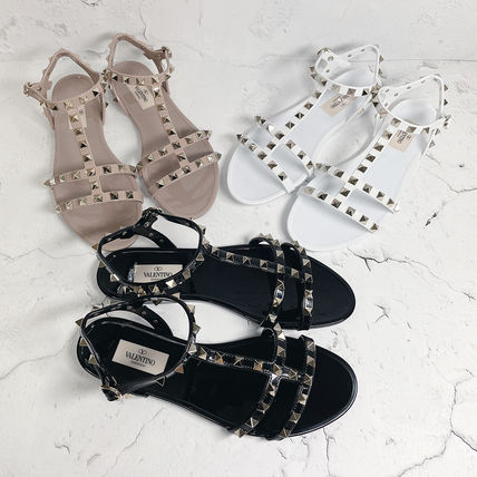 ★VALENTINO ROCKSTUD FLAT RUBBER SANDAL サンダル